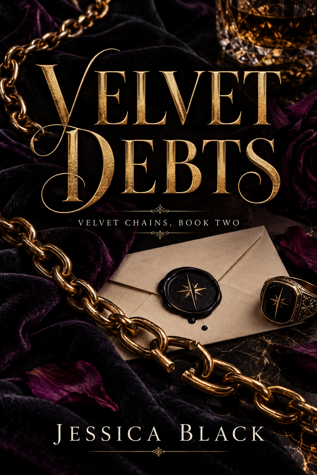 Velvet Debts cover, Velvet Chains Book Two, by Jessica Black